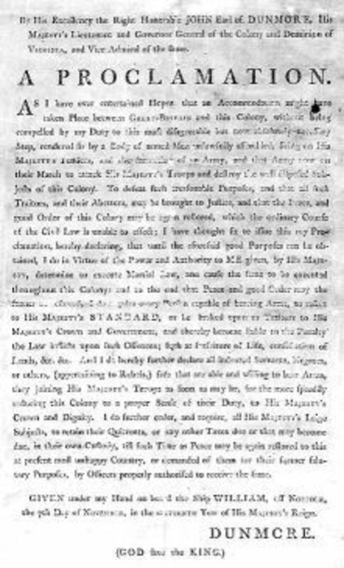 Article about a regiment of enslaved people fighting for the British during the American Revolution