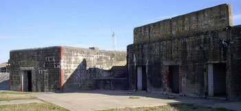 Fort Caswell was purchased in 1941 by the Navy for use as a base. Image courtesy of NC Office of Archives & History. 