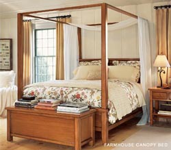 Farmhouse canopy bed from Pottery Barn