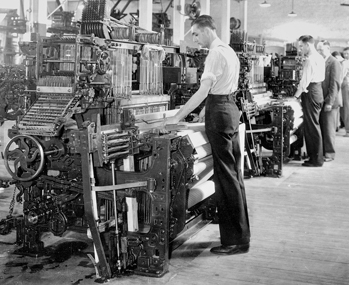 A senior textiles class at North Carolina State College, 1938. Courtesy of North Carolina Office of Archives and History, Raleigh.