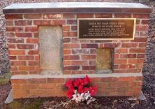 A photograph of the graves of Squire and Sarah Boone, parents of Daniel Boone. Image from the North Carolina Highway Historical Marker Program.