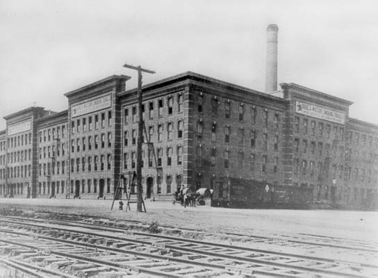 "W. Duke, Sons & Co., branch of American Tobacco Co. ca. 1900." Image available from the Durham County Library. 