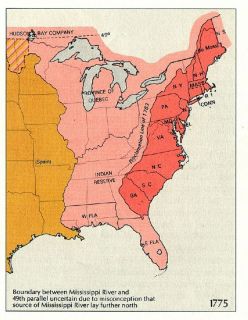 Image of Territorial Expansion showing the Proclamation Line of 1763 from the National Atlas of the United States at the Library of Congress.