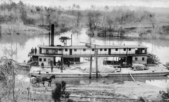 The river steamer Cape Fear docked at Fayetteville, ca. 1875. Rare Book, Manuscript, and Special Collections Library, Duke University.